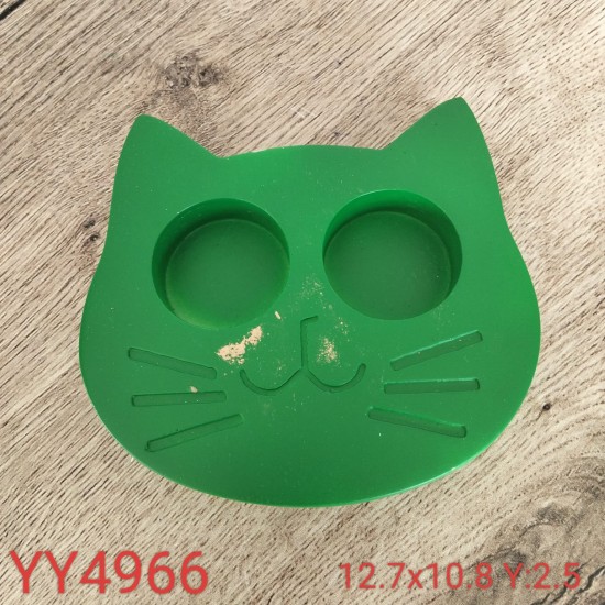 Kedi Yüzü Mumluk Silikon Kalıp • El Yapımı Sevimli Dekoratif Ürün ve Hediye Seçeneği!